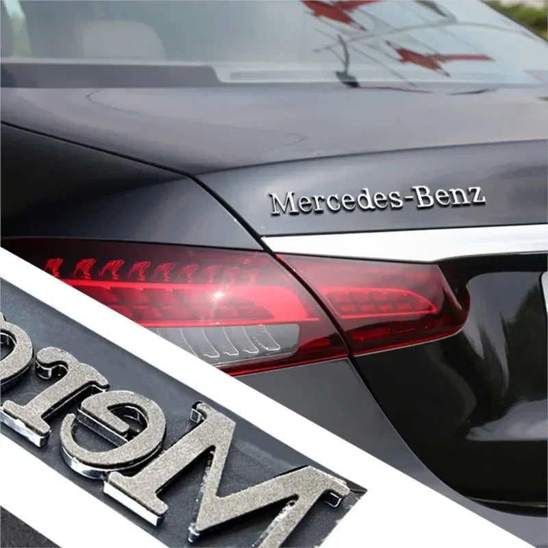 1pcs Car Badge Rear Trunk Body Sticker Emblem Decoration For Mercedes Benz AMG W108 W124 W126 W140 W205 W201