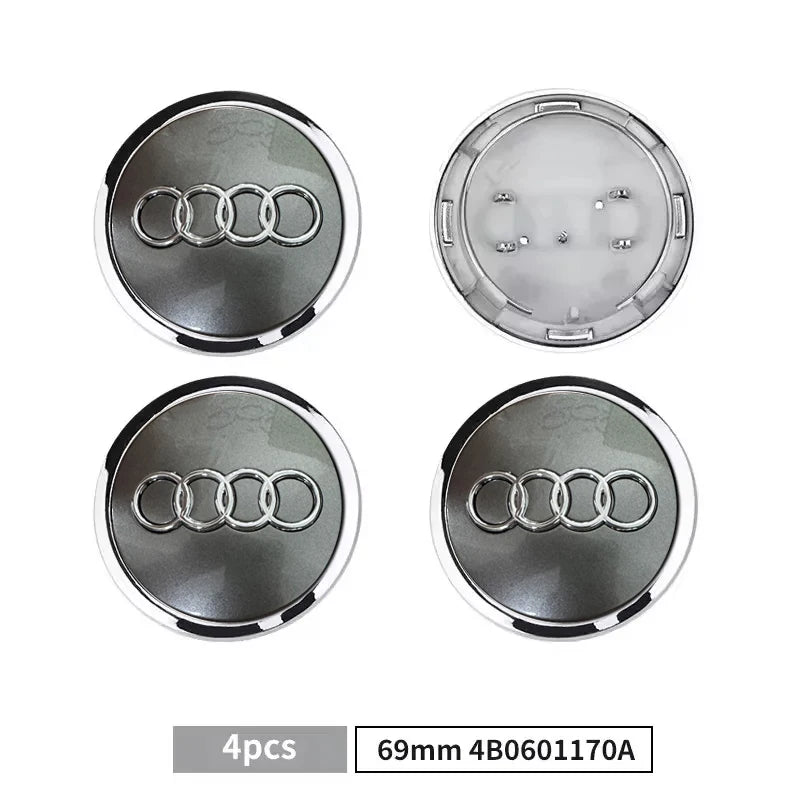 Modification Car Part Wheel Center Hup Caps Cover for Audi A6 S3 S4 Q3 Q5 Q5L A4 A6L A7 A8 A3 A5  Raplace Accessories