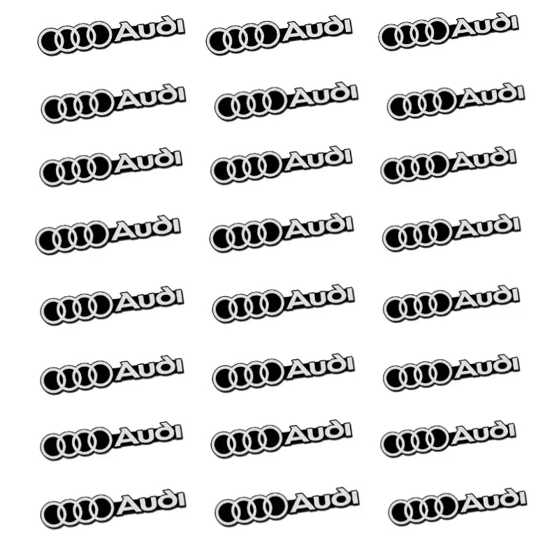 4pcs 3D Aluminum Badge Emblem Sticker car audio decorate For Audi A1 A3 A4 B8 8P A6 C7 A5 Q5 B7 B6 B9 A7 A8 RS Q3 Q7 Q2 TT