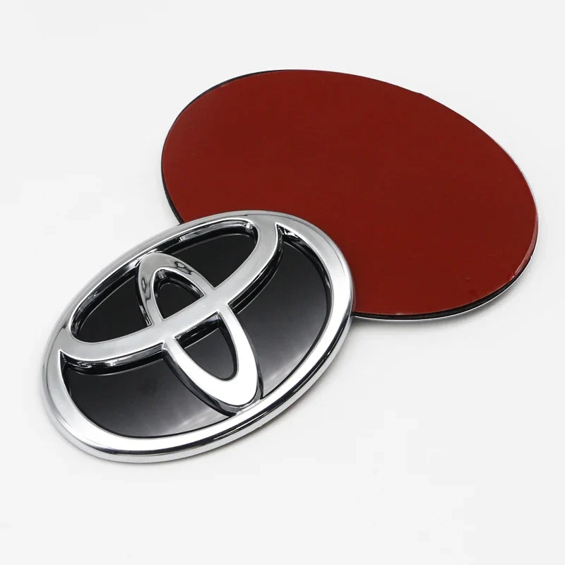 3D Car Logo Modified Car Logo Badges Front And Rear Logo Silver For Toyota Hybrid Series Prado Highlander Camry Corolla Styling