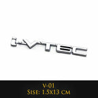 3D Metal Ivtec Letter Emblem Badge Decal Car Styling For Honda Civic Logo Car Rear Tail Trunk Stickers Decals Auto Accessories