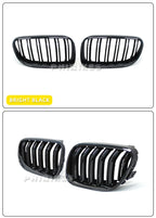 2Pcs Car Style Black Front Kidney Double Slat Grill Grille for-BMW E92 E93 3-Series 328I 335I Coupe LCI 2010-2013