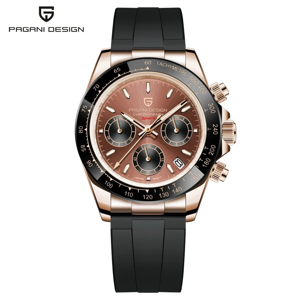 40mm New V2 PAGANI DESIGN Classic fashion Men Quartz Watches Sapphire Retro Chronograph Stainless Steel Waterproof Watch for Men