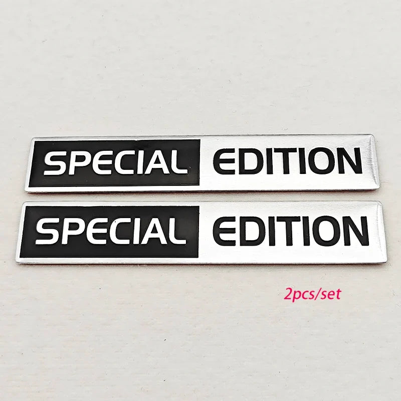 2pcs 3D Aluminum LIMITED/SPECIAL EDITION Emblem Badge Car Stickers Decal For Audi Honda Opel Toyota Mercedes Mazda Motorcycle