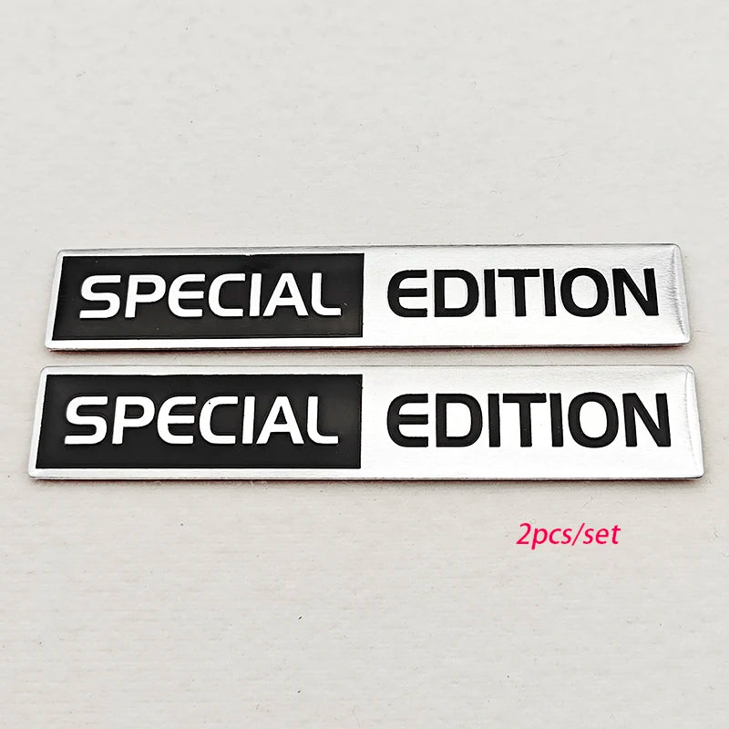 2pcs 3D Aluminum LIMITED/SPECIAL EDITION Emblem Badge Car Stickers Decal For Audi Honda Opel Toyota Mercedes Mazda Motorcycle