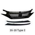 For Honda Civic 10th Gen 2016-2021 Front Grille Racing Grill Net Car Grid Splitter Upper Bumper Hood Mesh Grills