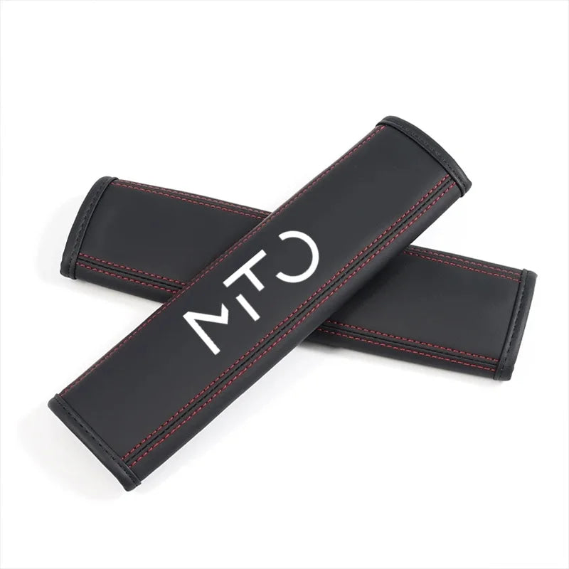 Car Seat Belt Nappa Leather Belt Shoulder Covers Interior For Alfa Romeo Giulia Stelvio Giulietta MITO Auto Accessories