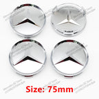 4pcs 56mm 75mm Car Wheel Center Hub Caps Cover Auto Accessories Mercedes Benz Amg C180 C200 C260 W108 W124 W126 W140 W168 W176