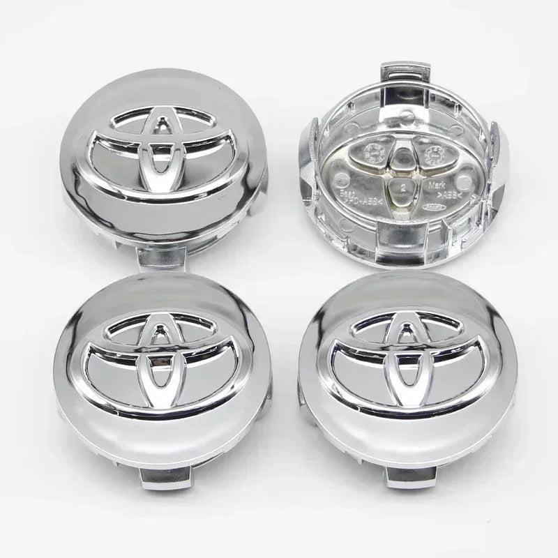 4Pcs 57/62mm Car Wheel Center Hub Caps For Toyota Rav4 Aygo Yaris Corolla Camry Car Tire Center Decoration Stickers Accessories