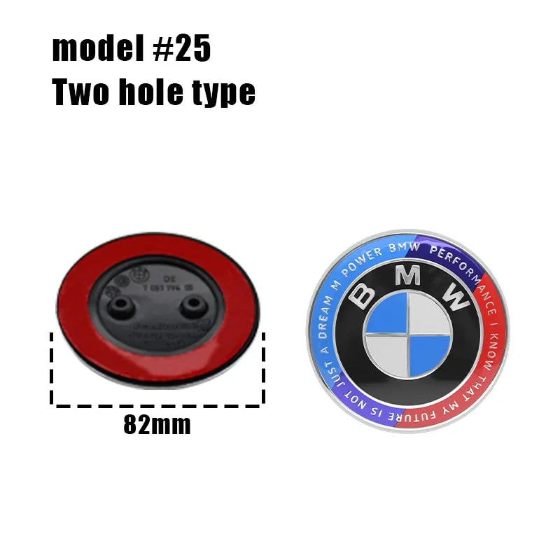 82mm 74mm car Front Hood Emblem rear boot trunk logo For BMW M G20 G32 G11 X3 X5 X4 X6 X7 G30 G12 F40 F30 X1 Accessories
