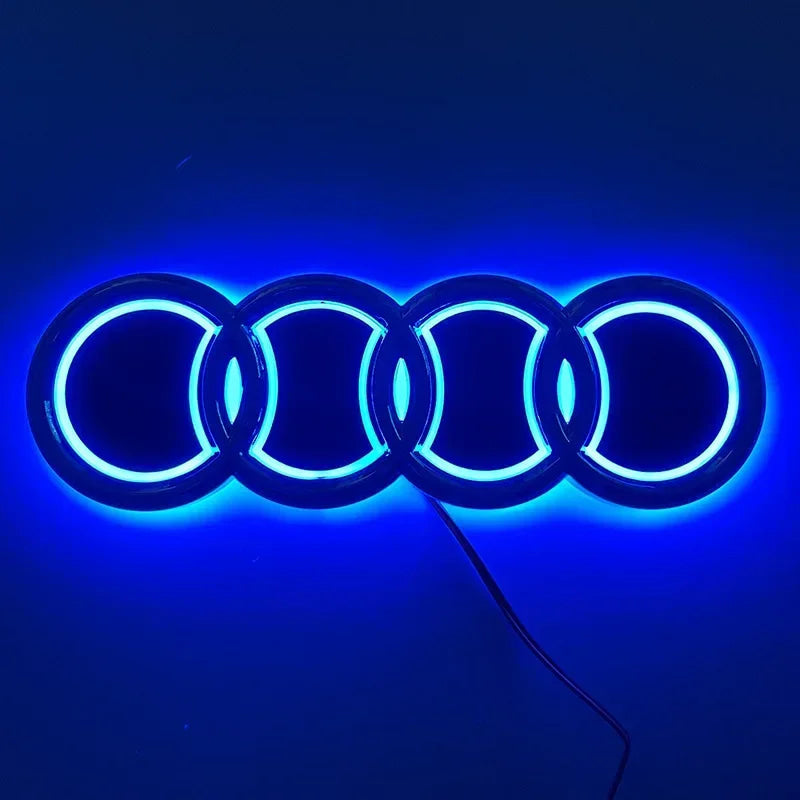 18X5.8CM LED Badge Light Exterior for Audi Q2 Q8 A1 A2 Q3 A3 A4 A5 A6 A7 A8 Q5 Q7 TT Car Rear Trunk Emblem Sticker Accessories