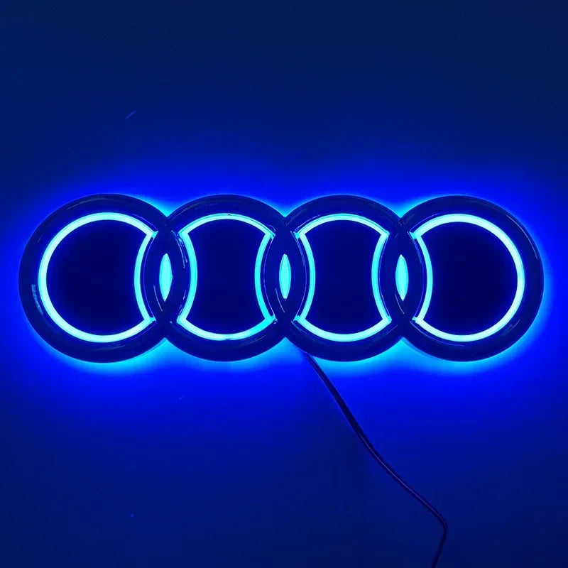 18X5.8CM LED Badge Light Exterior for Audi Q2 Q8 A1 A2 Q3 A3 A4 A5 A6 A7 A8 Q5 Q7 TT Car Rear Trunk Emblem Sticker Accessories