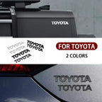 3D ABS Glossy Black Silver Letters Trunk Emblem Stickers Car Accessories Modified For Toyota camry chr corolla rav4 Car Sticker