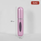 Mini atomizador de botella de Perfume recargable, pulverizador de aluminio, contenedor de líquidos portátil de viaje, herramienta dispensadora de cosméticos, 1 ud.