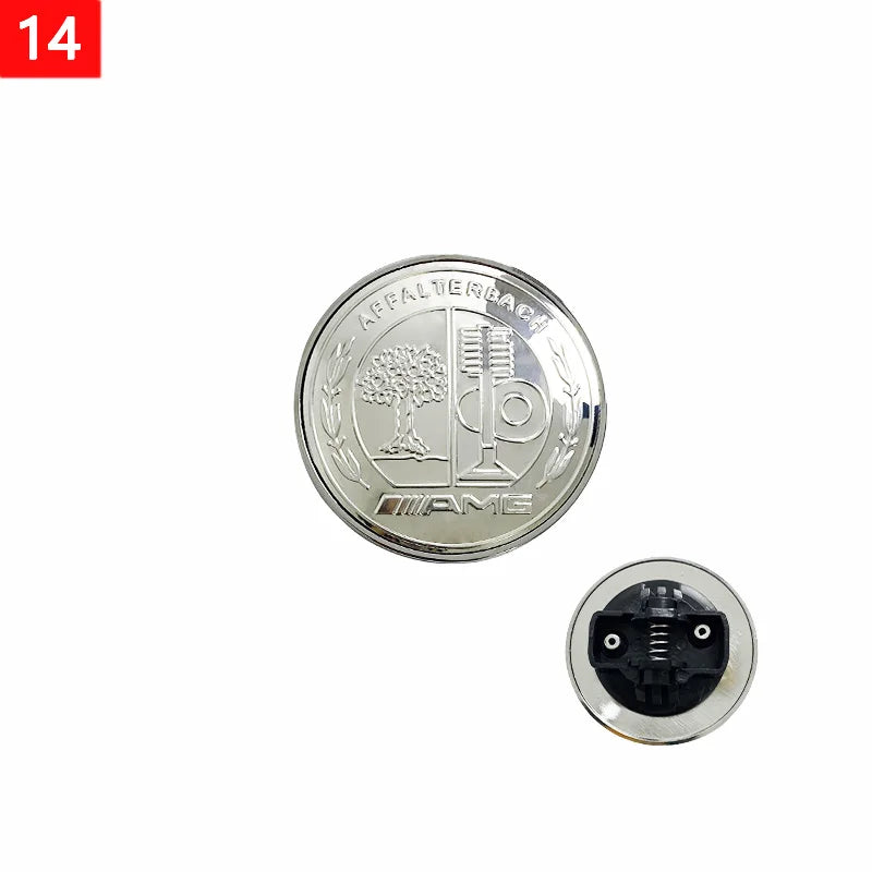 1pcs 56mm Car Aluminum Hood Emblem Front Badge Modification Accessories for Mercedes Benz C-Class E-Class W204 W205 W213 W214