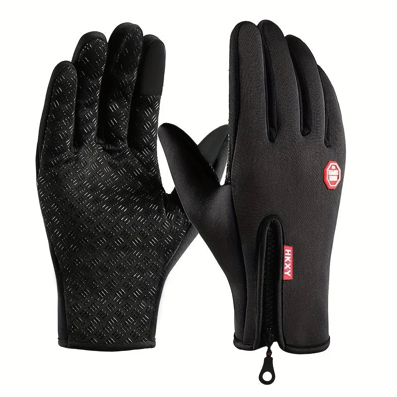 Guantes de invierno para hombres y mujeres con pantalla táctil cálidos para ciclismo al aire libre conducción motocicleta guantes fríos guantes antideslizantes a prueba de viento