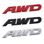 3D Metal AWD Letters Stickers Car Rear Trunk Fender Badge Sticker For Honda CRV HRV Toyota Highlander Car Styling Accessories