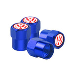 4Pcs Car Wheel Tires  Valve Caps Auto Exterior Accessories For Volkswagen GTI Golf Polo Passat RLine Magotan Jetta Bora Beetle R
