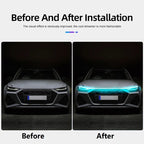 Dynamic Car LED Hood Light 12V Daytime Running Light Start-scan Engine Guide Light Waterproof Decorative Ambient Light Strip