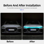 Dynamic Car LED Hood Light 12V Daytime Running Light Start-scan Engine Guide Light Waterproof Decorative Ambient Light Strip