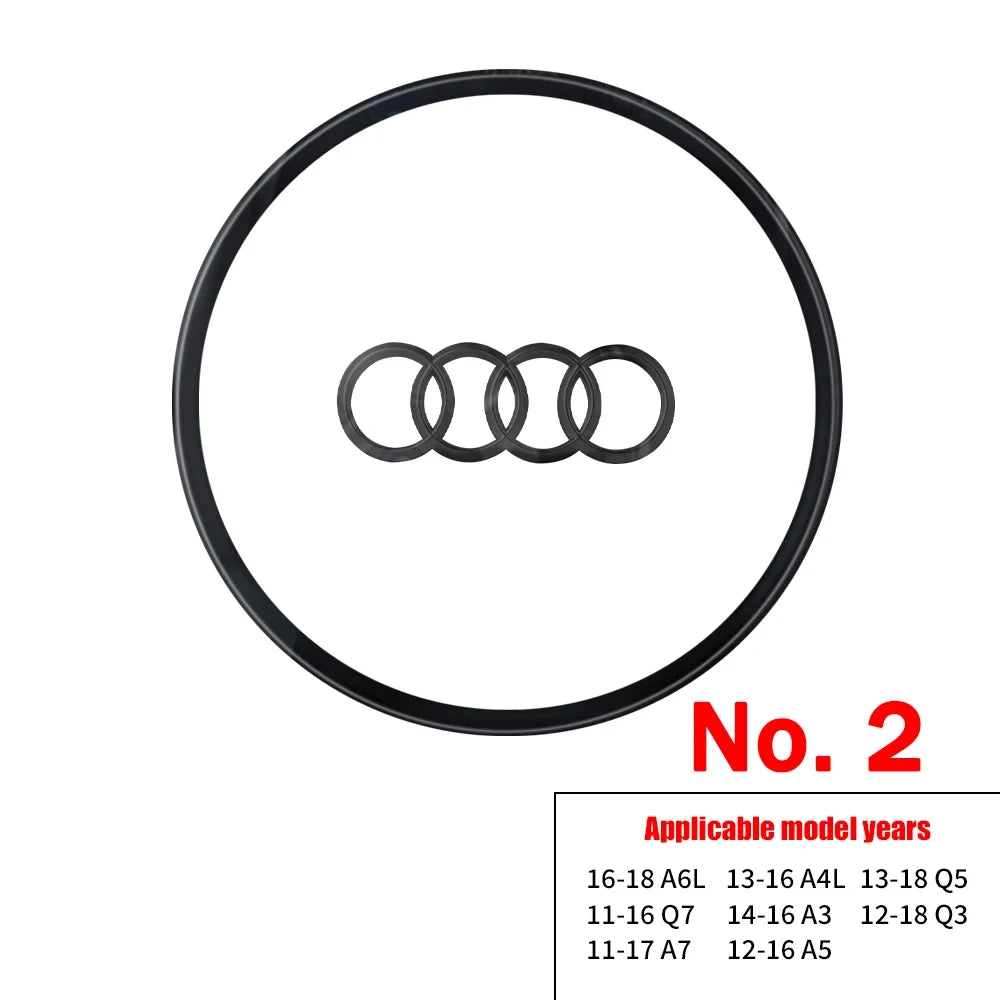 Car Styling Steering Wheel Center Logo Cover Replacement Trim Accessories For Audi Sline TT A3 A5 A7 Q3 Q5 Q7 Q8 A4L A6L A8L Q5L