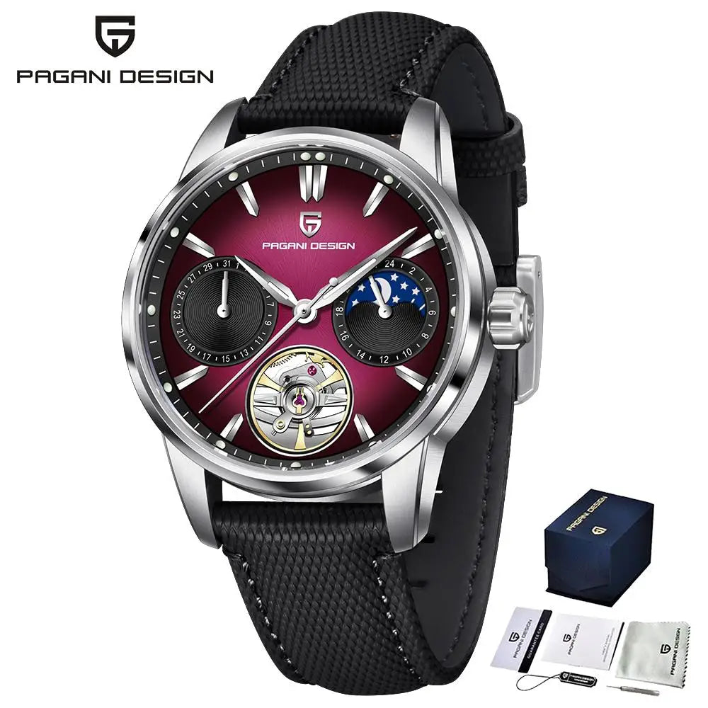 Pagani Design New Men's Automatic Mechanical Watch Tourbillon Clock Sapphire Stainless Steel Men's Military Watch