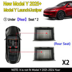 TPE Under Seat Storage Box For Tesla Model Y Juniper 2025 Center Console Organizer Bin Front Backseat Bag Trash Tray Accessories