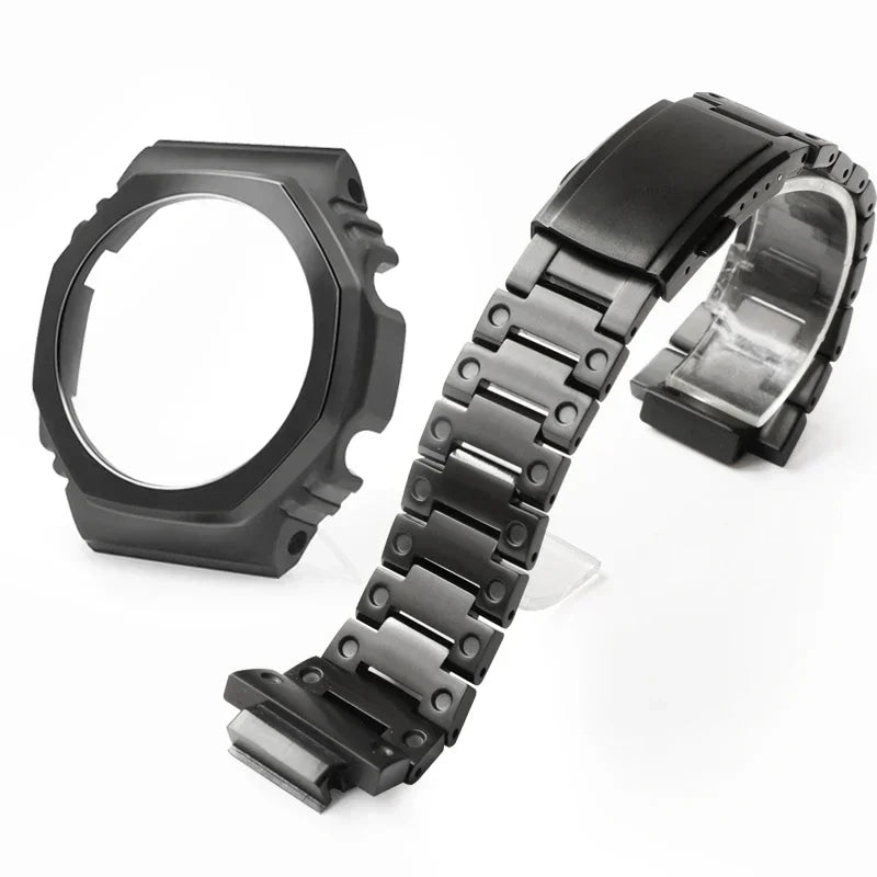 Modification Kit Titanium Case Strap for Ga-b2100 Ga 2100 Ga2110 Casioak Watchband Accessory Refit Bezel Frame No Etching Screws