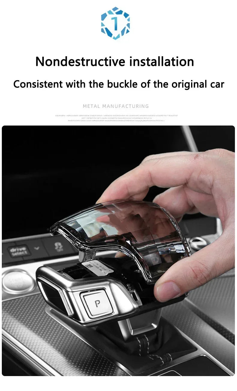 Audi Crystal Gear Shift Handle Head Lever A6 C8 A6L RS7 A7 Q8 S8 SQ8 Q7 RS6 A8L A4 A4L Q5L RS4 RS5 A5 S4 S5 SQ5