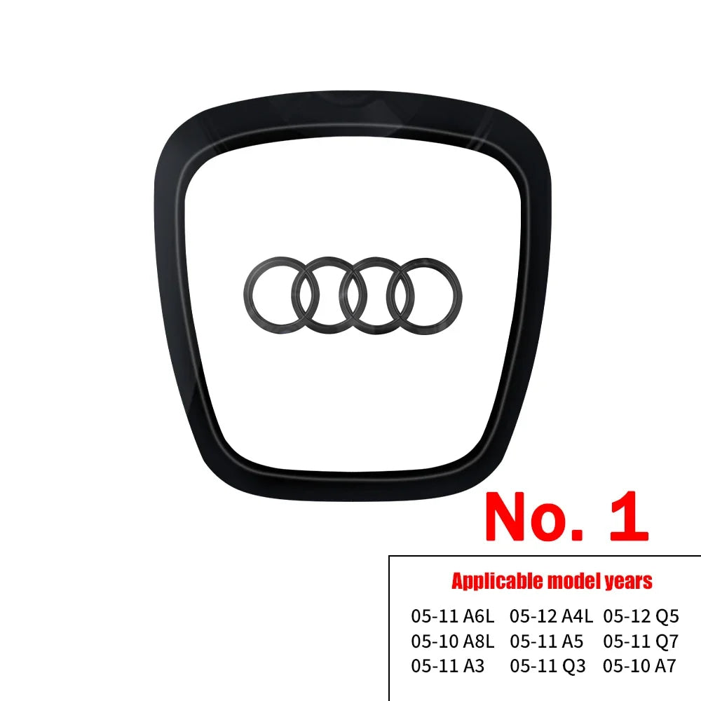 Car Styling Steering Wheel Center Logo Covers Trim Accessorie Fit  AUDI A6L Q7 Q3 Q5 A7 A5 A3 A4L A8L A8 Q5L Q8 A7 Q6 E-TRON SQ5
