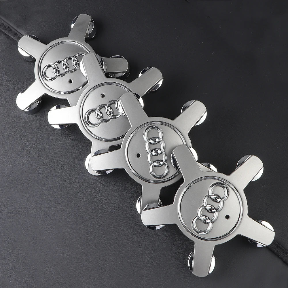 4PCS For Audi Sline TT A1 A2 A3 A4 A5 A6 A7 A8 8P B6 B7 B8 C5 C6 C7 Car Original Wheel Center Cap Hub Covers Badge Decal Sticker