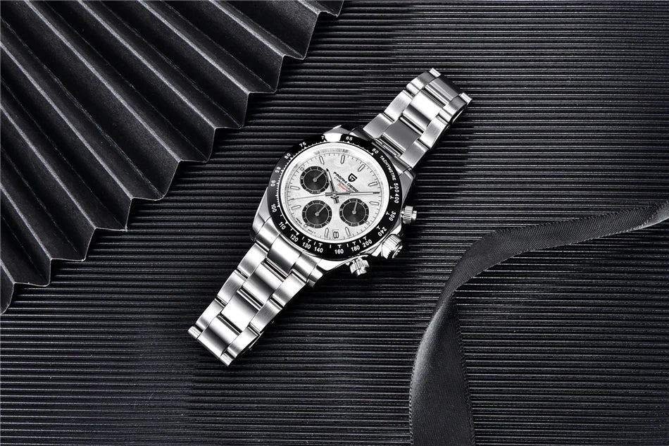 40mm New V2 PAGANI DESIGN Classic fashion Men Quartz Watches Sapphire Retro Chronograph Stainless Steel Waterproof Watch for Men