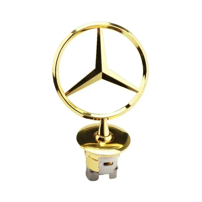 Car Bonnet Label Badge 3D Star Zinc Alloy Car Front Hood Emblem Mercedes Benz  W203 W204 W205 W206 W212 W213 W222 W223 E300