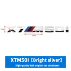 3D ABS M-Standard Sports Competition Emblem Rear Trunk Logo Sticker For BMW M1   X2 X3M X4M X5M X6M X7M Auto Modification  Badge