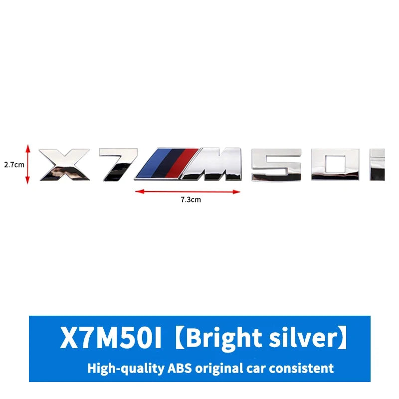 3D ABS M-Standard Sports Competition Emblem Rear Trunk Logo Sticker For BMW M1   X2 X3M X4M X5M X6M X7M Auto Modification  Badge