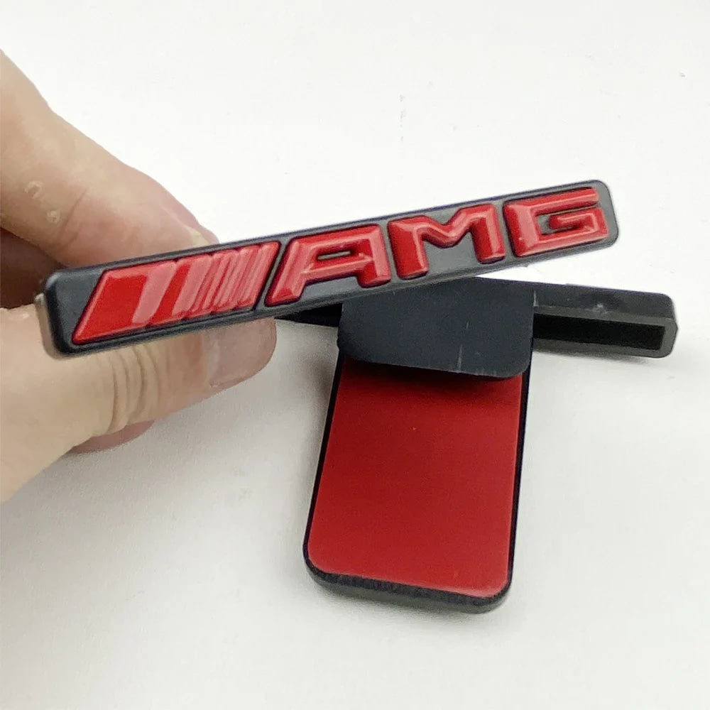 For Mercedes Benz W203 W204 W205 W210 w211 W124 W169 W176 W177 W202 ABS 3D AMG Logo Emblem Car Front Grille Badge accessories