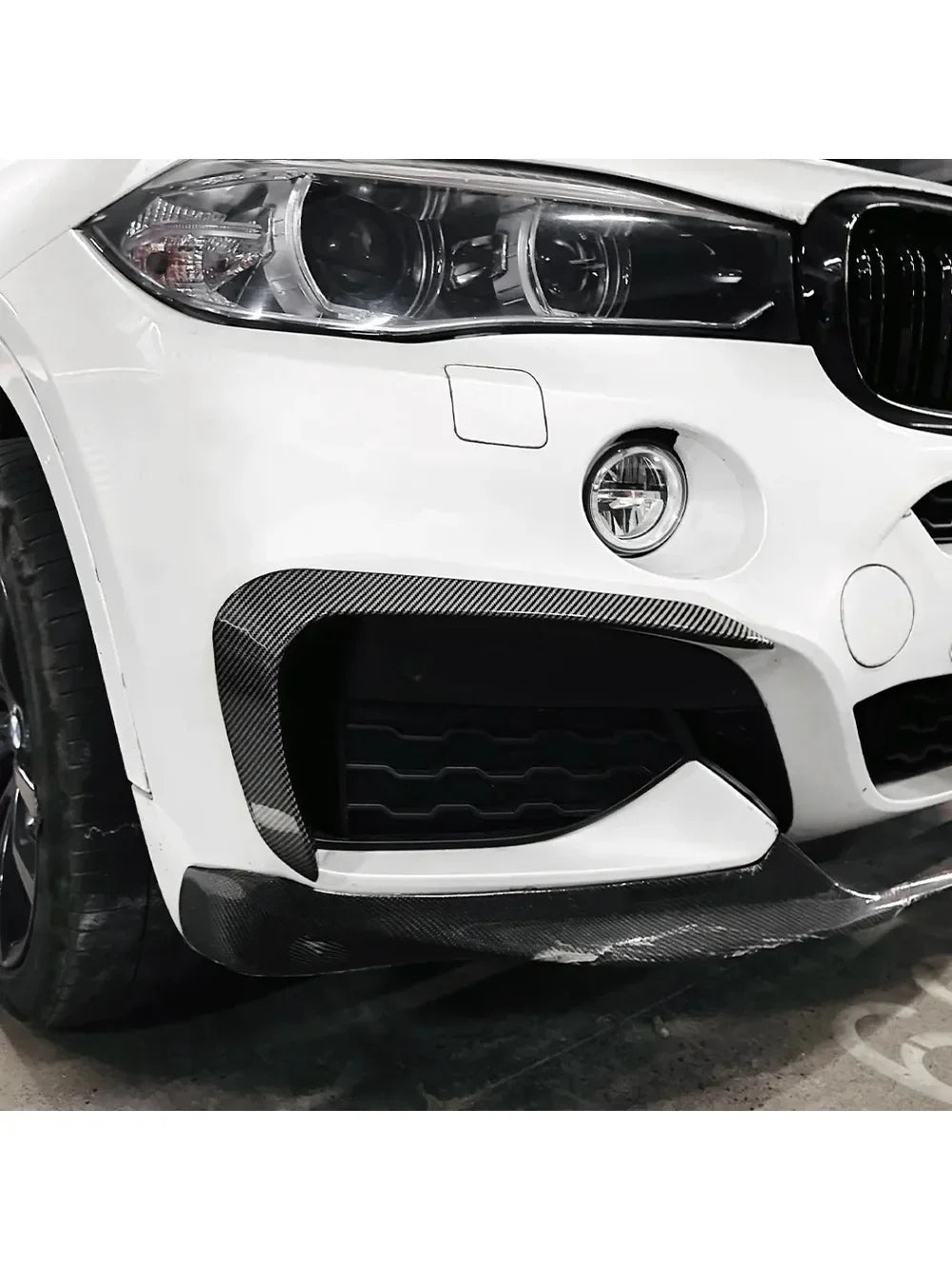 New Performance Gloss Black Front Bumper For BMW X6 F16 M Sport 2015 To 2019 ABS Splitter Lip Spoiler Diffuser By Body Kit