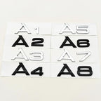 3D ABS cromo negro Logo A1 A2 A3 A4 A5 A6 A7 A8 emblema coche insignia para maletero pegatinas para Audi Auto accesorios decorativos