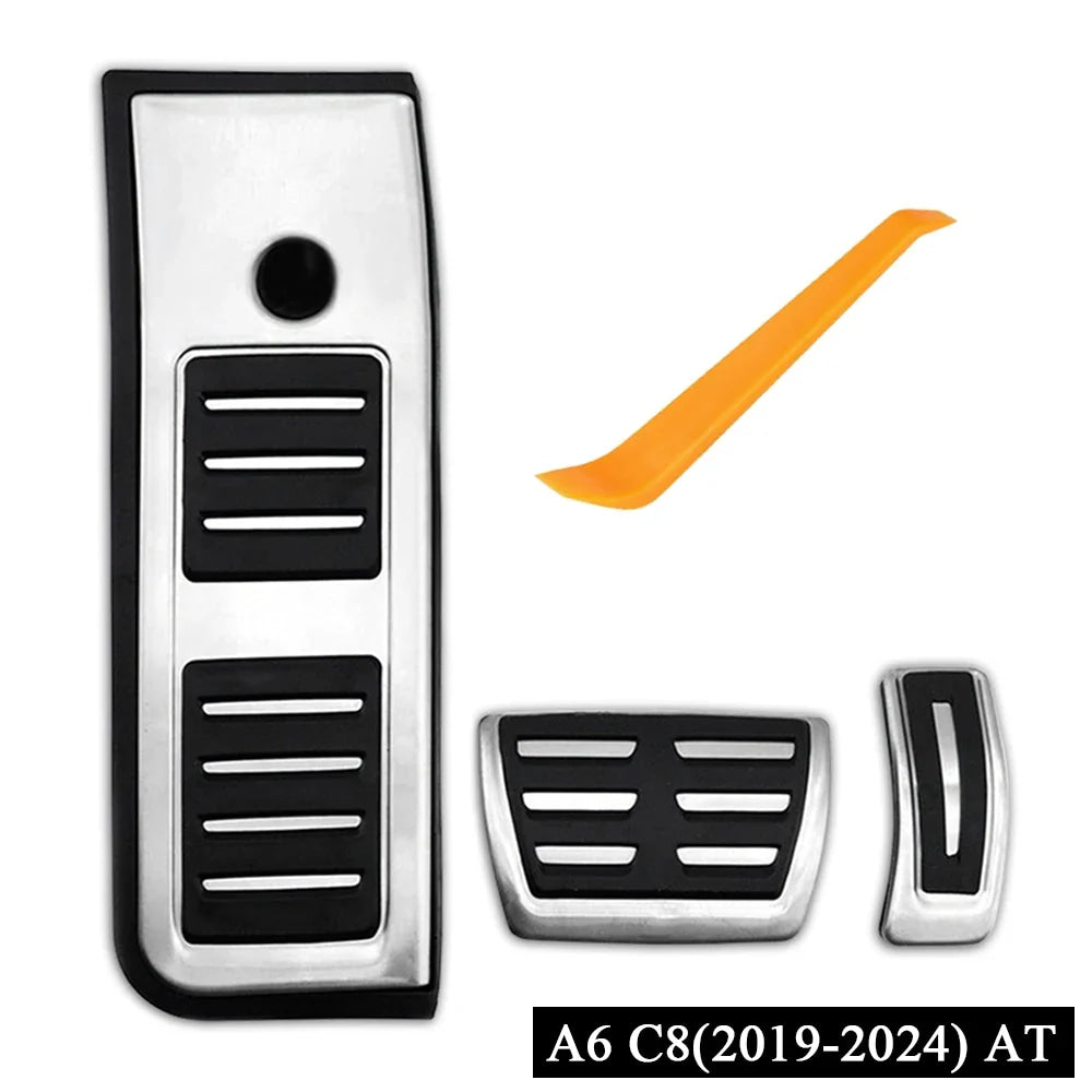 LULECI Car Pedals for Audi AT MT 2009-2024 A4 B8 B9 A6 C7 C8 Q5 High Quality Stainless Steel Accelerator Brake Pedal Cover Pads