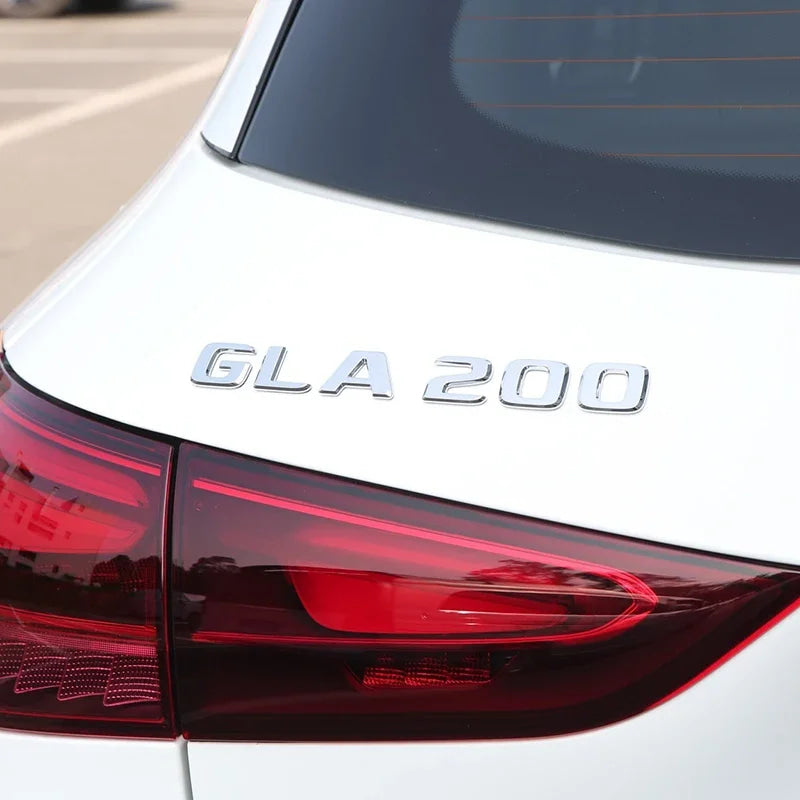 Car Tail Trunk Letters Logo Emblem Badge Sticker For Mercedes Benz GLA Class 4MATIC X156 H247 45 GLA250 GLA200 GLA220d GLA250e