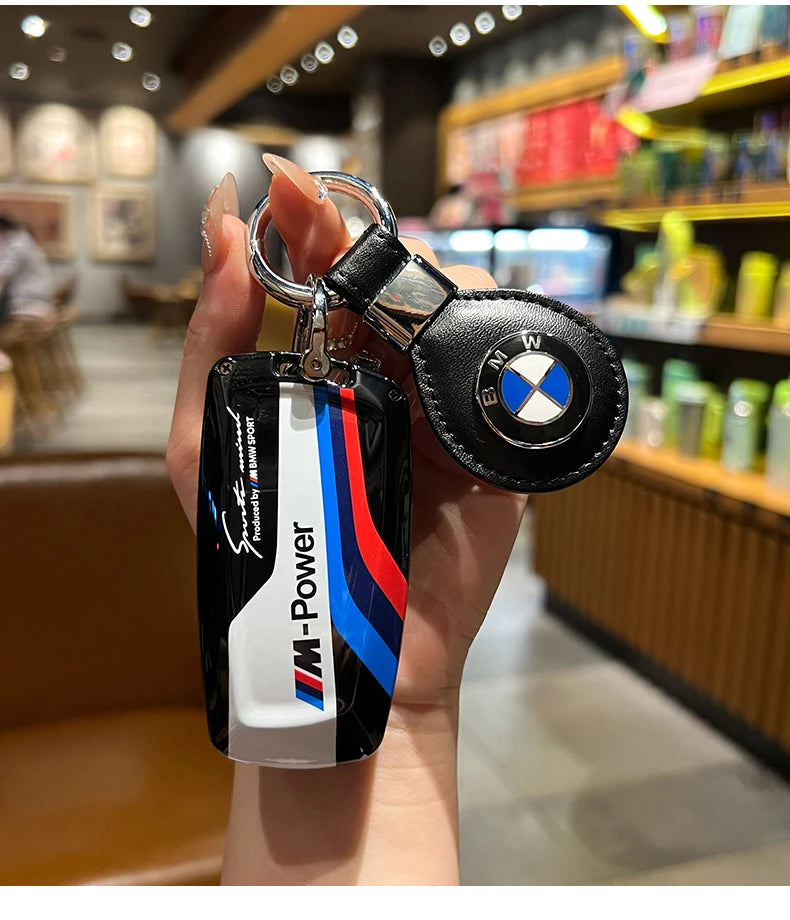 M-Power Logo Car Key Case Cover For BMW 530i 550i 320i 1 2 3 4 5 Series 118i 225i M240i F20 F21 F30 F31 F25 F01 F02 Accessories