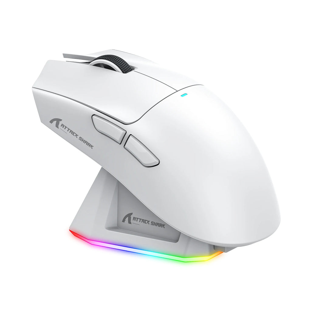 Attack Shark X11 Conexión tricodo 2,4 GHz/con cable/Bluetooth PAW3311 22K000DPI 400IPS RGB Ratón para juegos de PC