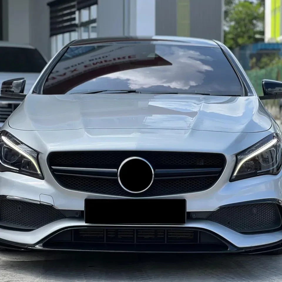 Chrome Silver AMG Style Front Bumper Grille For Mercedes Benz CLA-Class W117 2013-2019 CLA180 CLA200 CLA45 Front Grill Black