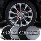 For Audi A8 A5 A6 C5 C6 C7 A7 A1 A3 A4 B5 Q3 Q5 Q7 TT 4pcs 60mm 61mm 68mm 69mm Car Wheel Hub Center Caps Rim Cover Accessories