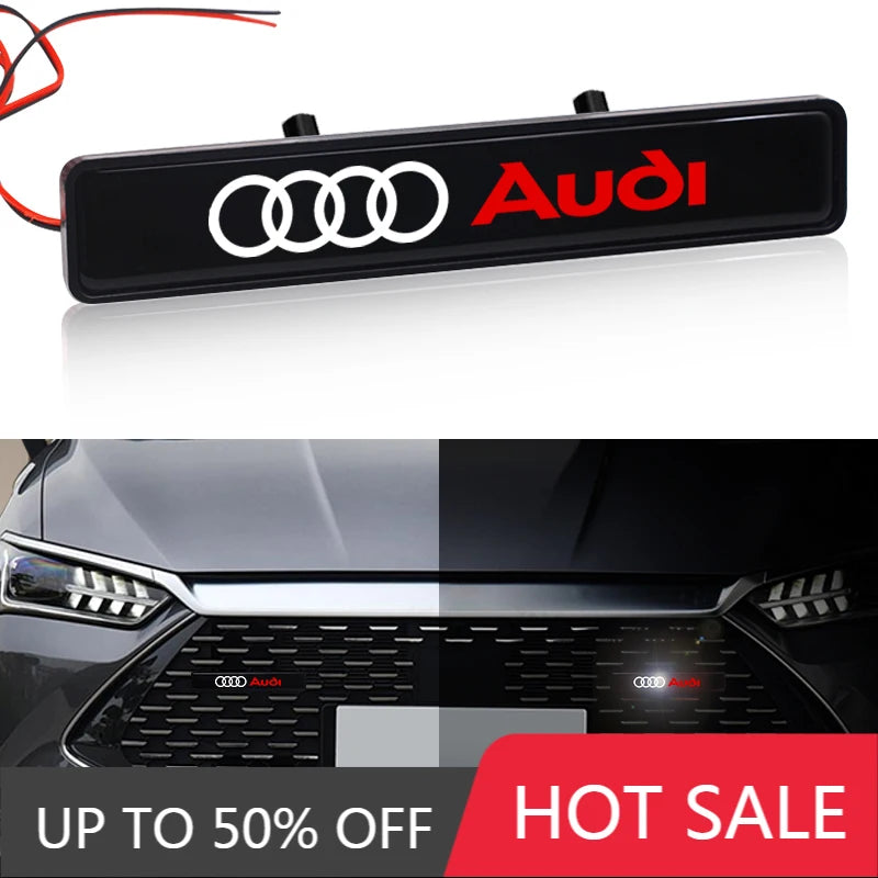 1Pcs Front Grille Badge Car Head Grill Emblem LED Light For Audi 8P 8V 8L C6 C5 C7 4F A3 A4 A5 A6 A7 A8 TT Q3 Q5 Q7 A1 B5 B6