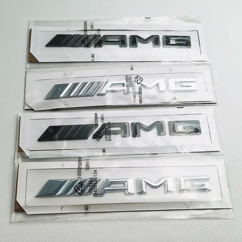 Logo AMG Emblem Letters Car Trunk Badge Mercedes Benz W204 W205 W176 W177 W212 W213 AMG Sticker Accessories ASD
