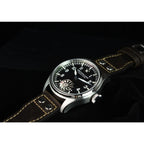 HRUODLAND Pilot Watch for Men BGW-9 Luminous Mechanical Wristwatch 316L Stainless Steel Sapphire Glass 10ATM Waterproof F016