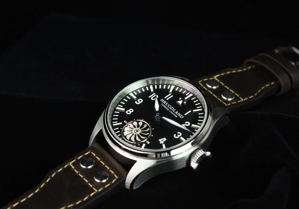 HRUODLAND Pilot Watch for Men BGW-9 Luminous Mechanical Wristwatch 316L Stainless Steel Sapphire Glass 10ATM Waterproof F016