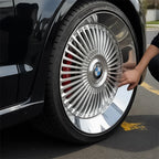 4Pcs 183mm Floating Car Wheel Center Caps Rims Hub Cover For BMW 50TH M Performance M3 M5 M6 F01 F20 F10 F13 F15 F16 F30 F34 F32