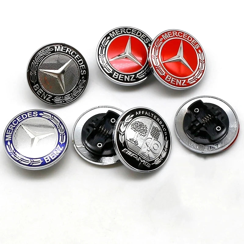 57mm Hood Star Emblem Cover Badge for Mercedes Benz W203 W204 W212 W213 W221 W222 C E S Class Car Exterior Accessory